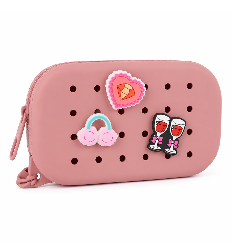 Pochette rectangulaire à personnaliser + 3 charms