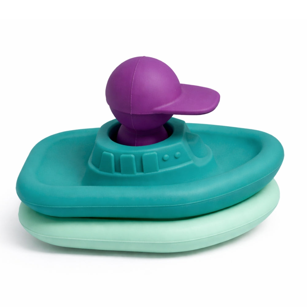 Jouet d'éveil pour le bain - Set de 2 bateaux et 1 capitaine