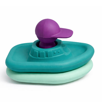 Jouet d'éveil pour le bain - Set de 2 bateaux et 1 capitaine