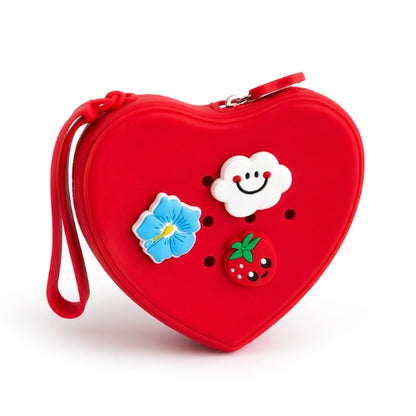 Pochette Cœur à personnaliser + 3 charms