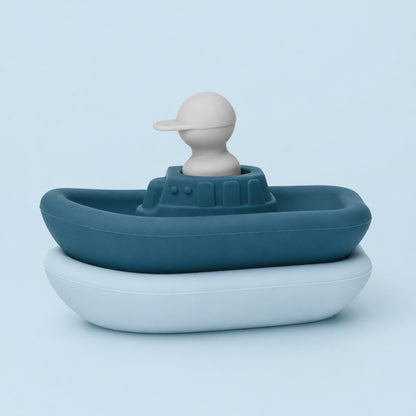 Jouets de bain - Set de 2 bateaux et 1 capitaine