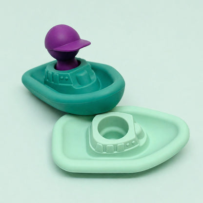 Jouets de bain - Set de 2 bateaux et 1 capitaine