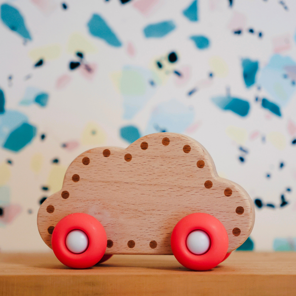Petite voiture nuage en Bois & Silicone