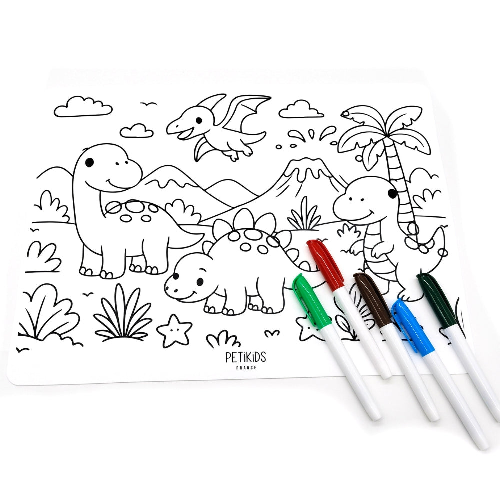 Set de Table à Colorier en Silicone - 2 faces