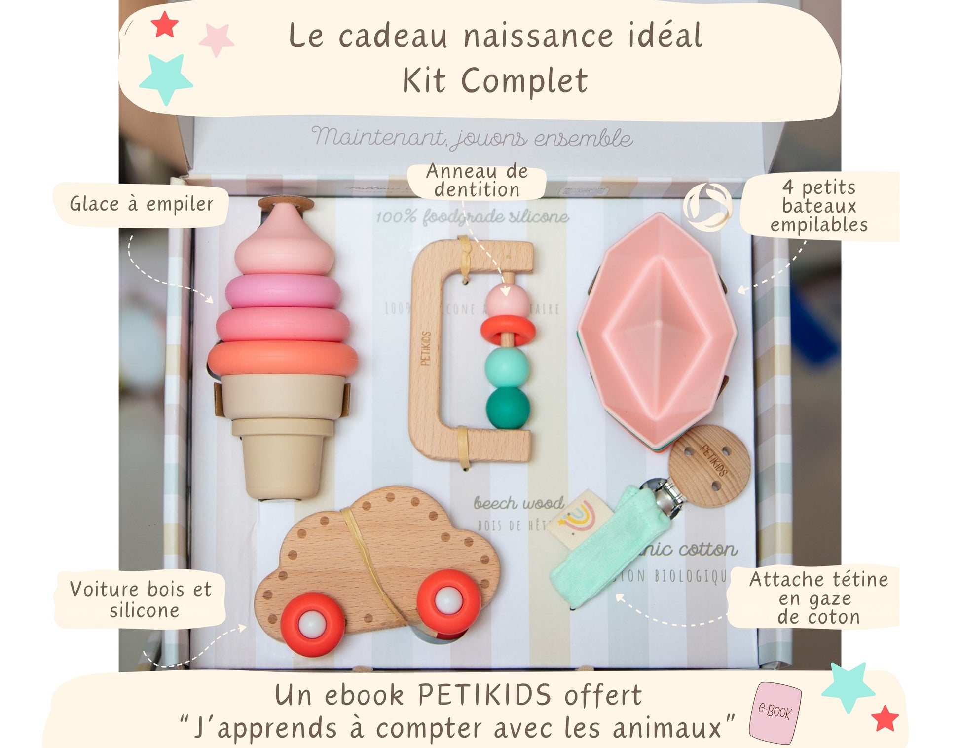 Coffret d’Eveil Montessori 3-36 mois - Cadeau naissance