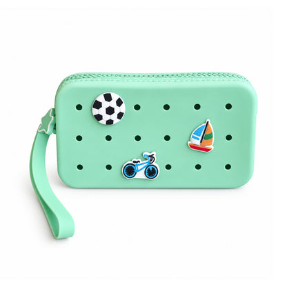 Pochette rectangulaire à personnaliser + 3 charms