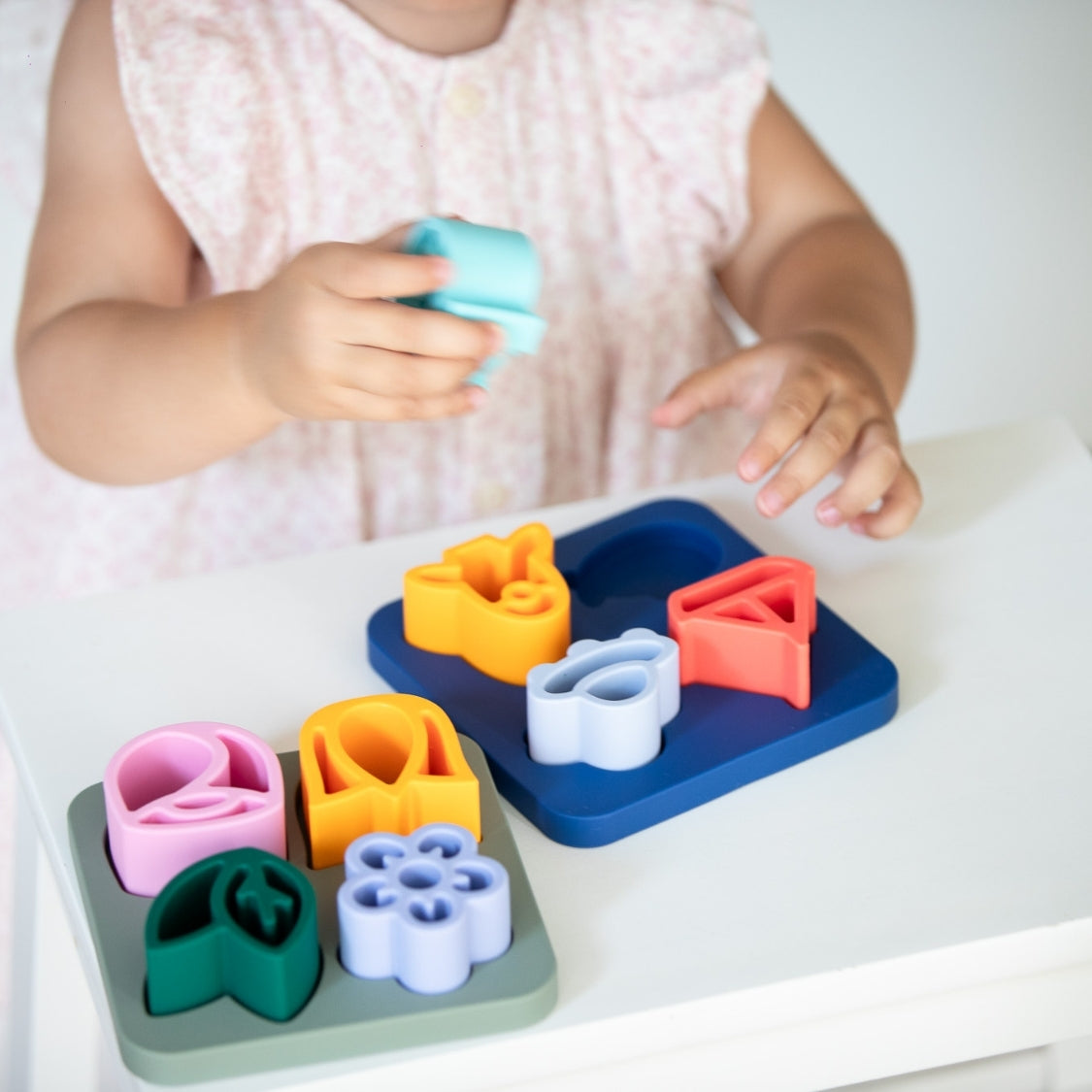 Jouets d'éveil en silicone - Puzzle les fleurs