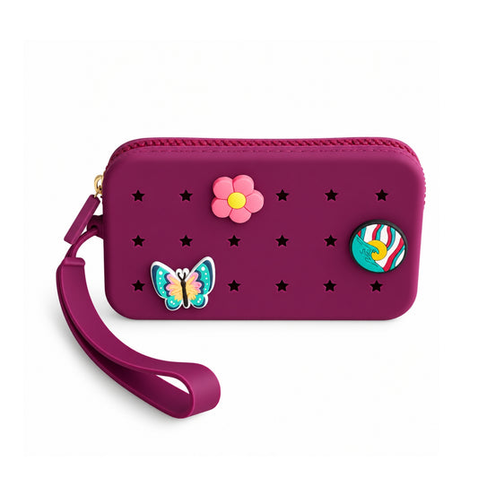 Pochette rectangulaire à personnaliser + 3 charms