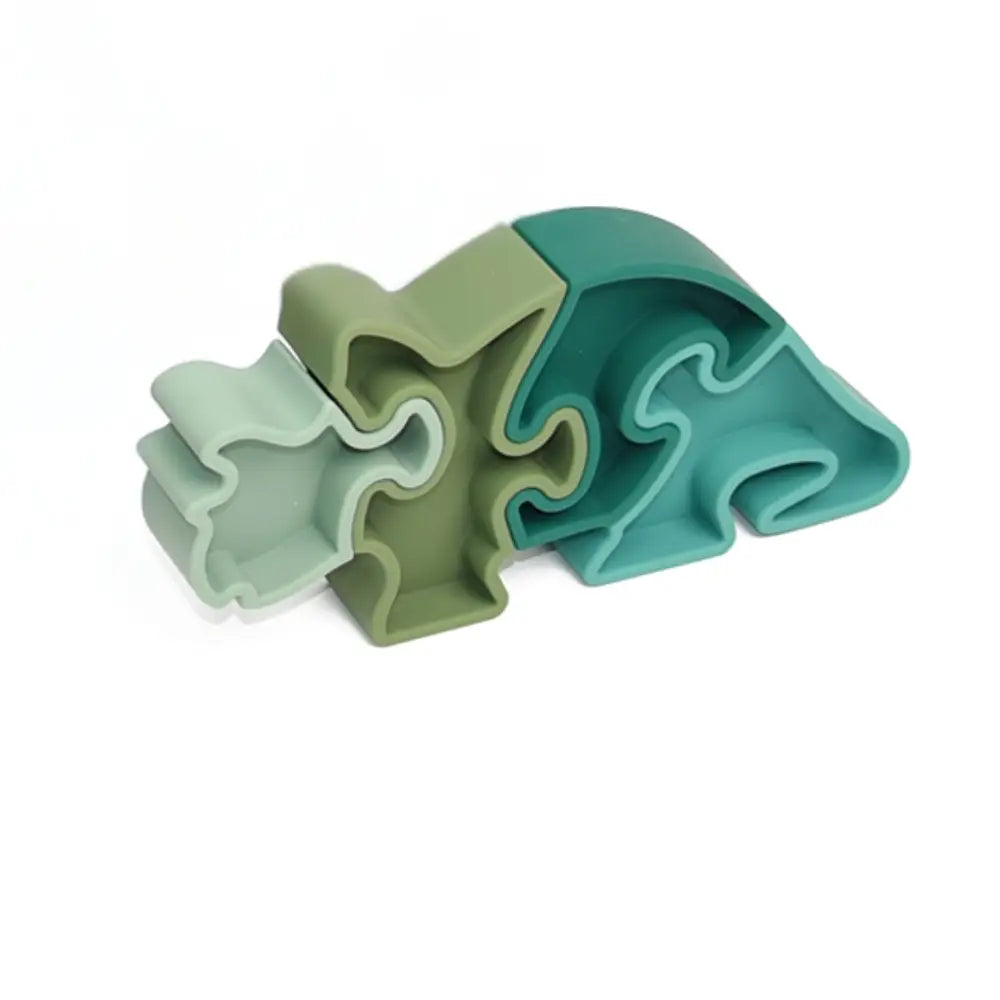Jouet d'éveil Montessori - Puzzle 3D Triceratops en silicone