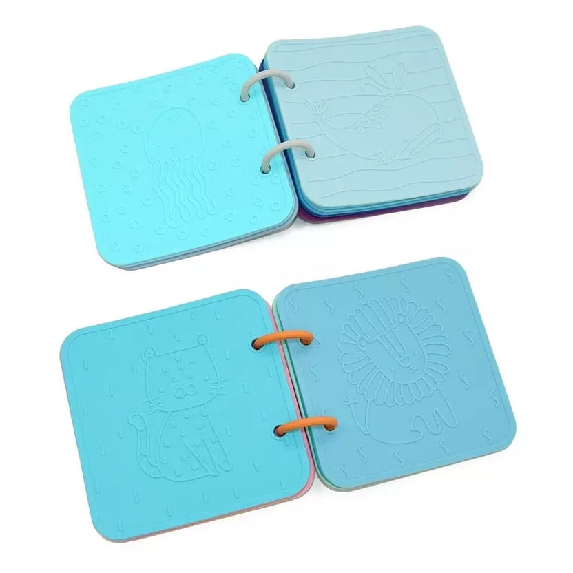 Jouet sensoriel pour le bain  - Livre de bain silicone