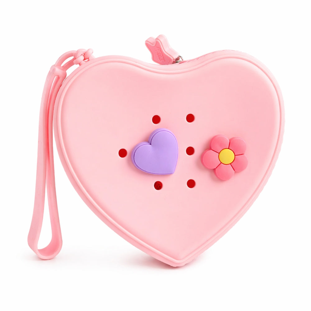 Pochette Cœur à personnaliser + 3 charms