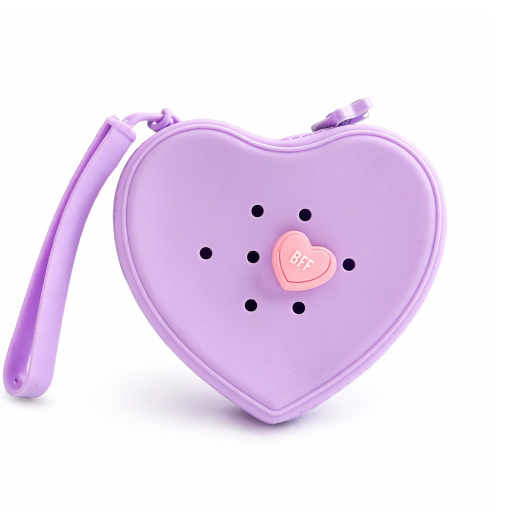Pochette Cœur à personnaliser + 3 charms