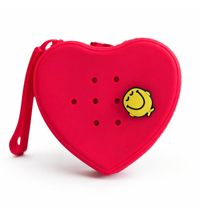 Pochette Cœur à personnaliser + 3 charms