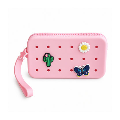 Pochette rectangulaire à personnaliser + 3 charms