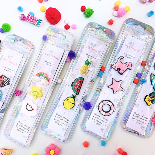 🌟 Pack de 10 pochettes de 3 charms à clipser - DIY - Aléatoire