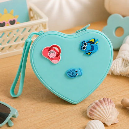 Pochette Cœur à personnaliser + 3 charms