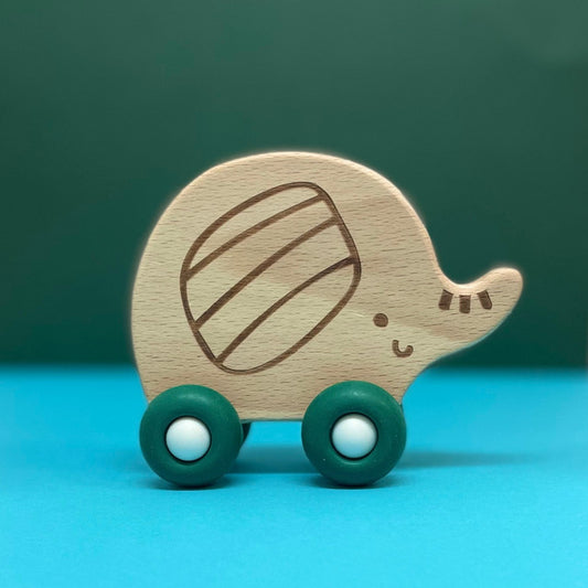 Jouet en bois et roues silicone - Petit Eléphant