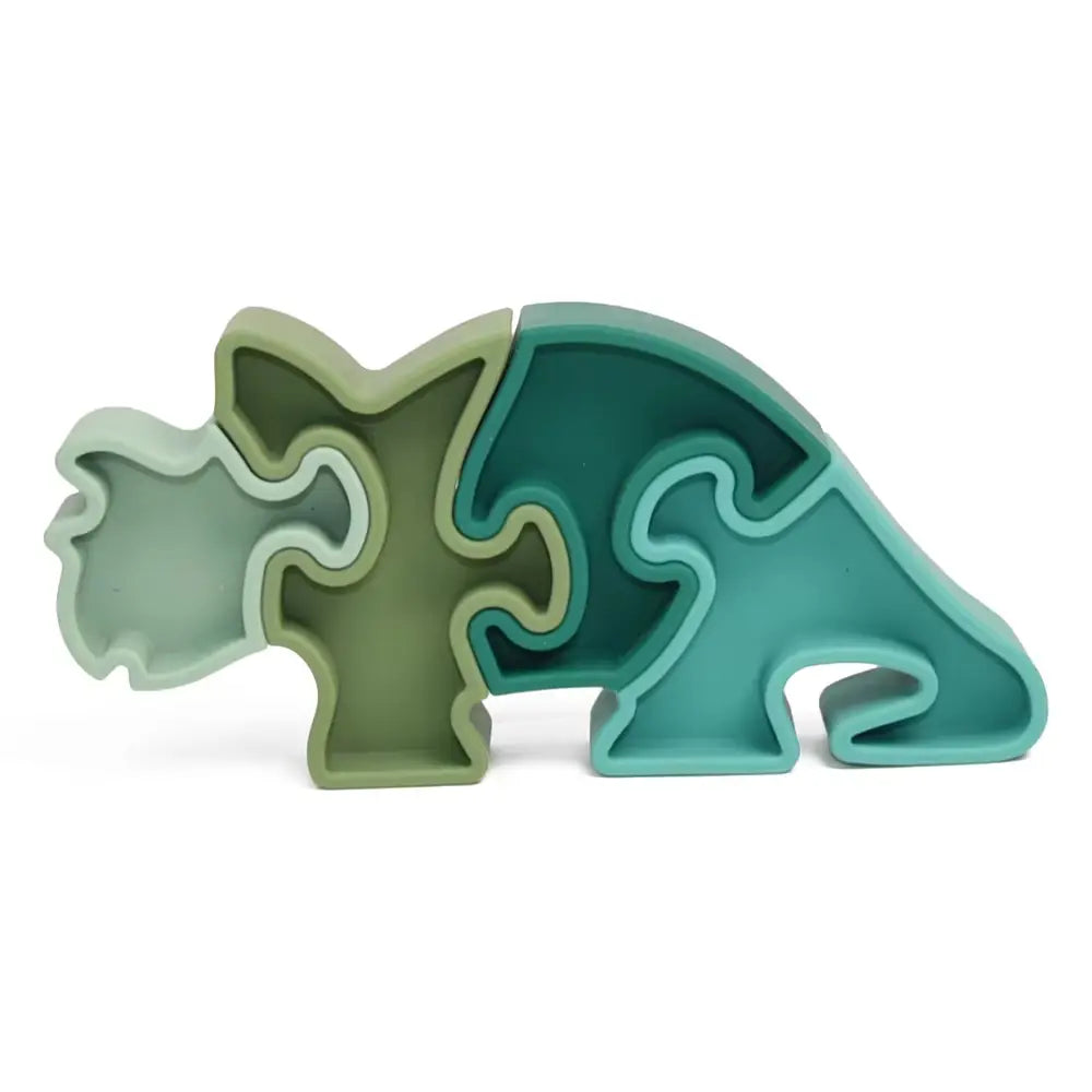 Jouet d'éveil Montessori - Puzzle 3D Triceratops en silicone