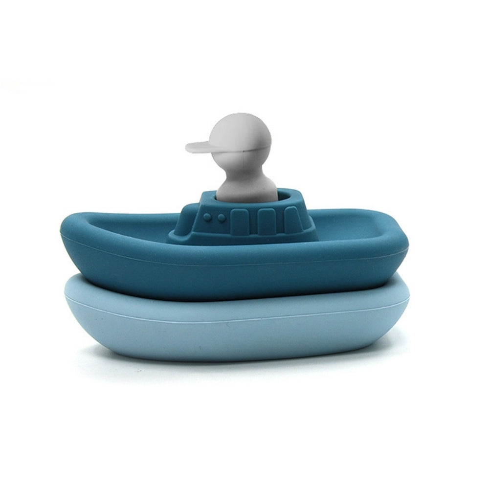 Jouet d'éveil pour le bain - Set de 2 bateaux et 1 capitaine