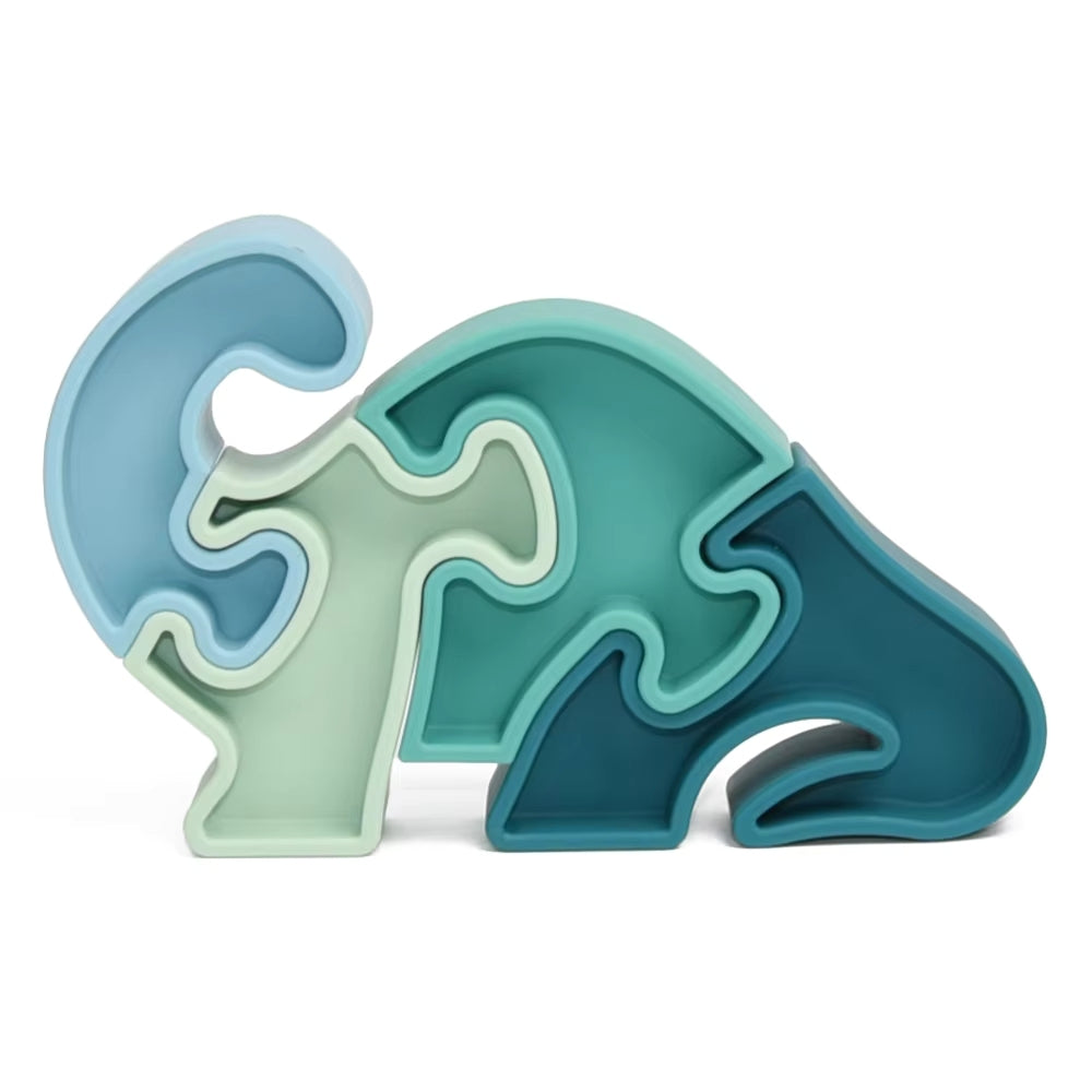 Jouet d'éveil Montessori - Puzzle 3D Diplodocus en silicone